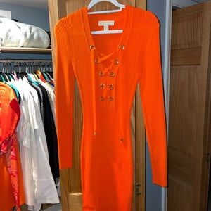 Orange long sleeve Michael kors dress